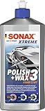 SONAX XTREME Polish+Wax 3 (500 ml) hochwirksame Politur zum Abtragen verwitterter Lackschichten & zum Auffrischen matter Farben | Art-Nr. 02022000